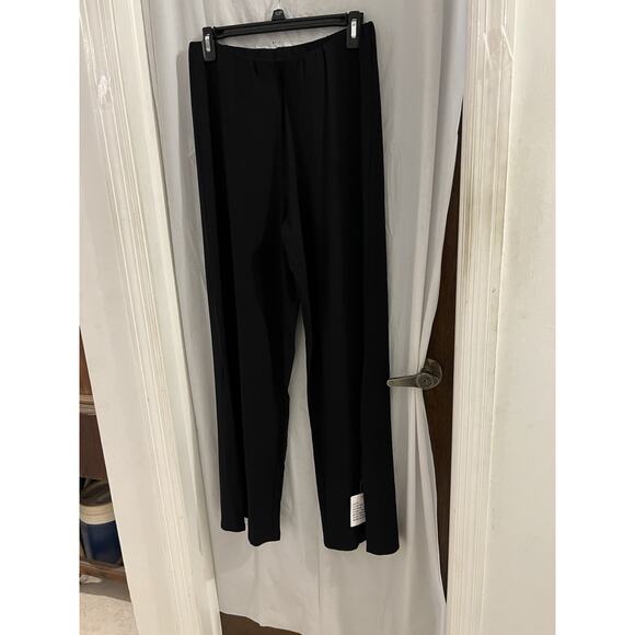 ASOS Design Black Wide Leg Jersey Knit High Rise Pull On Pants Sz 10 NWT - Picture 2 of 7